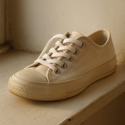 Tenis con cordón blanco